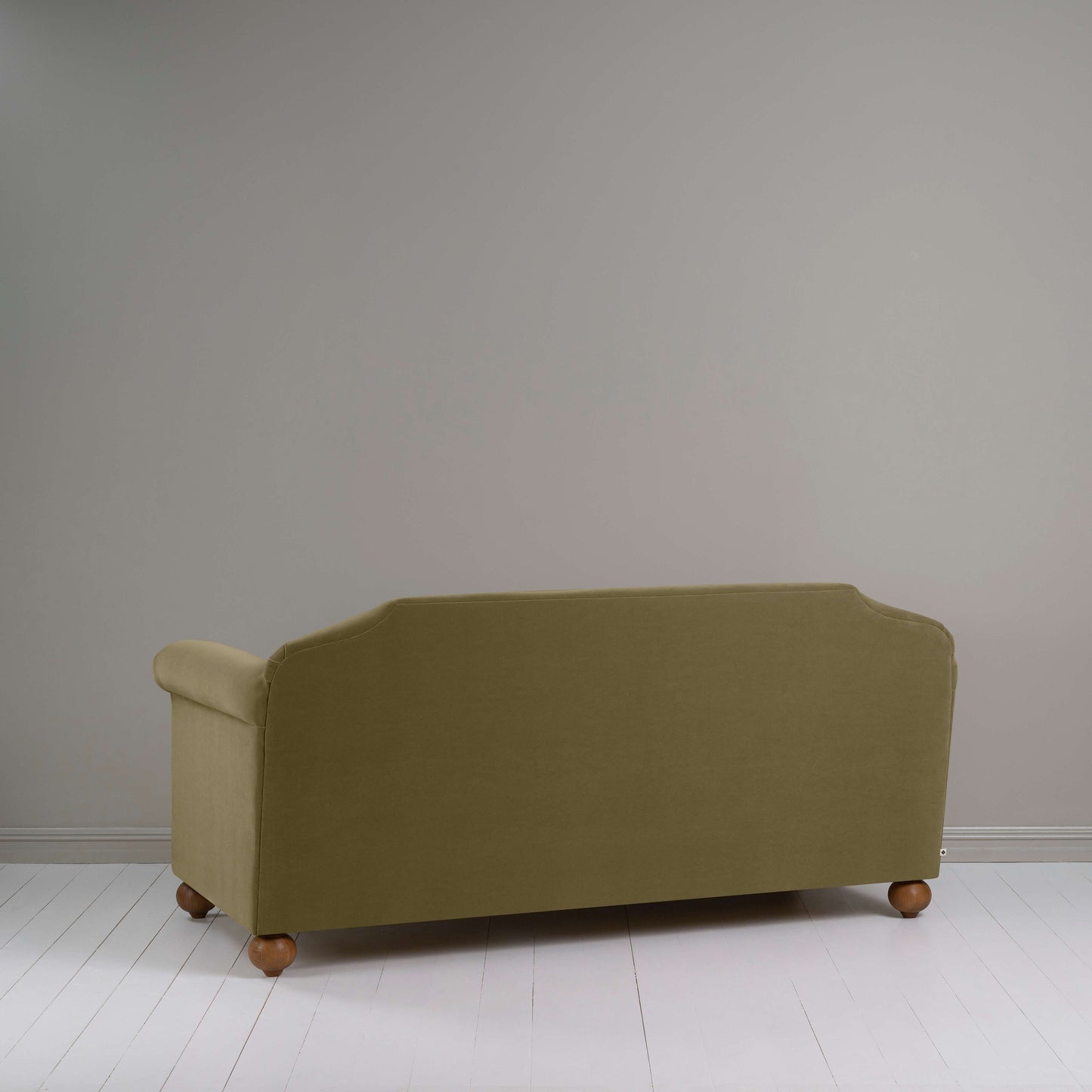 Dolittle 3-Seater Sofa in Intelligent Velvet Sepia, Back View - Nicola Harding