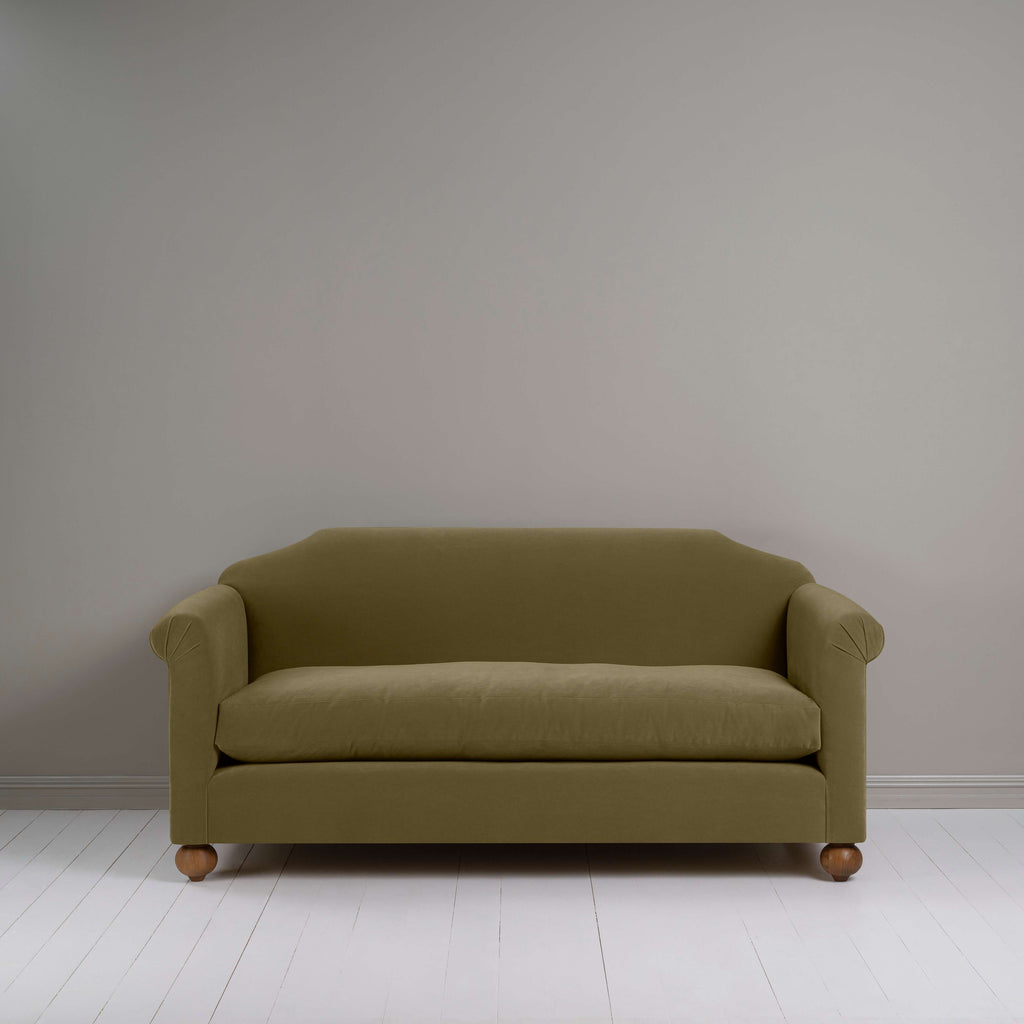 Dolittle 3-Seater Sofa in Intelligent Velvet Sepia, Front View - Nicola Harding