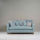 Dolittle 3-Seater Sofa in Laidback Linen Cerulean, With Seven NiX Cushions - Nicola Harding