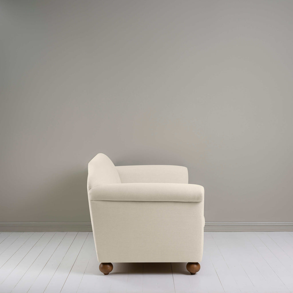 Dolittle 4 seater sofa in Laidback Linen Dove Side View - Nicola Harding