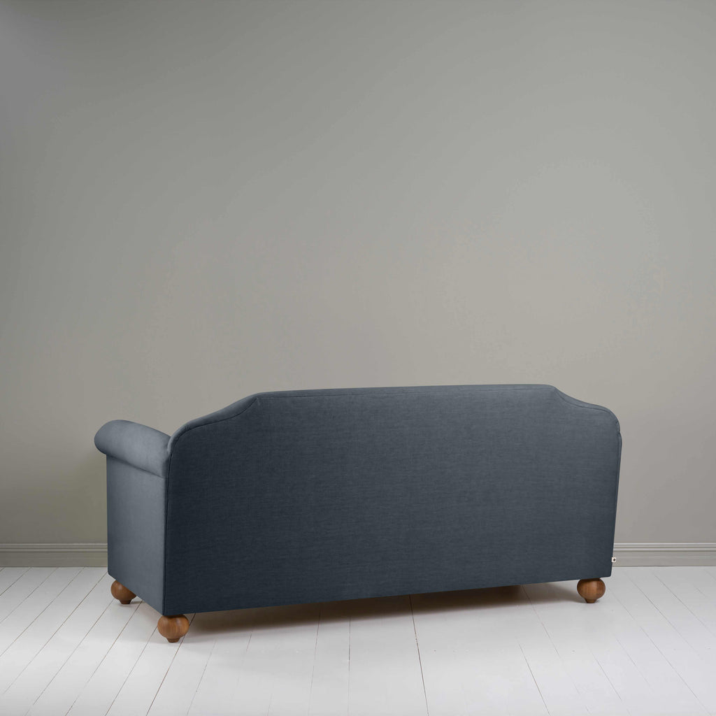Dolittle 3-Seater Sofa in Laidback Linen Midnight, Back View - Nicola Harding