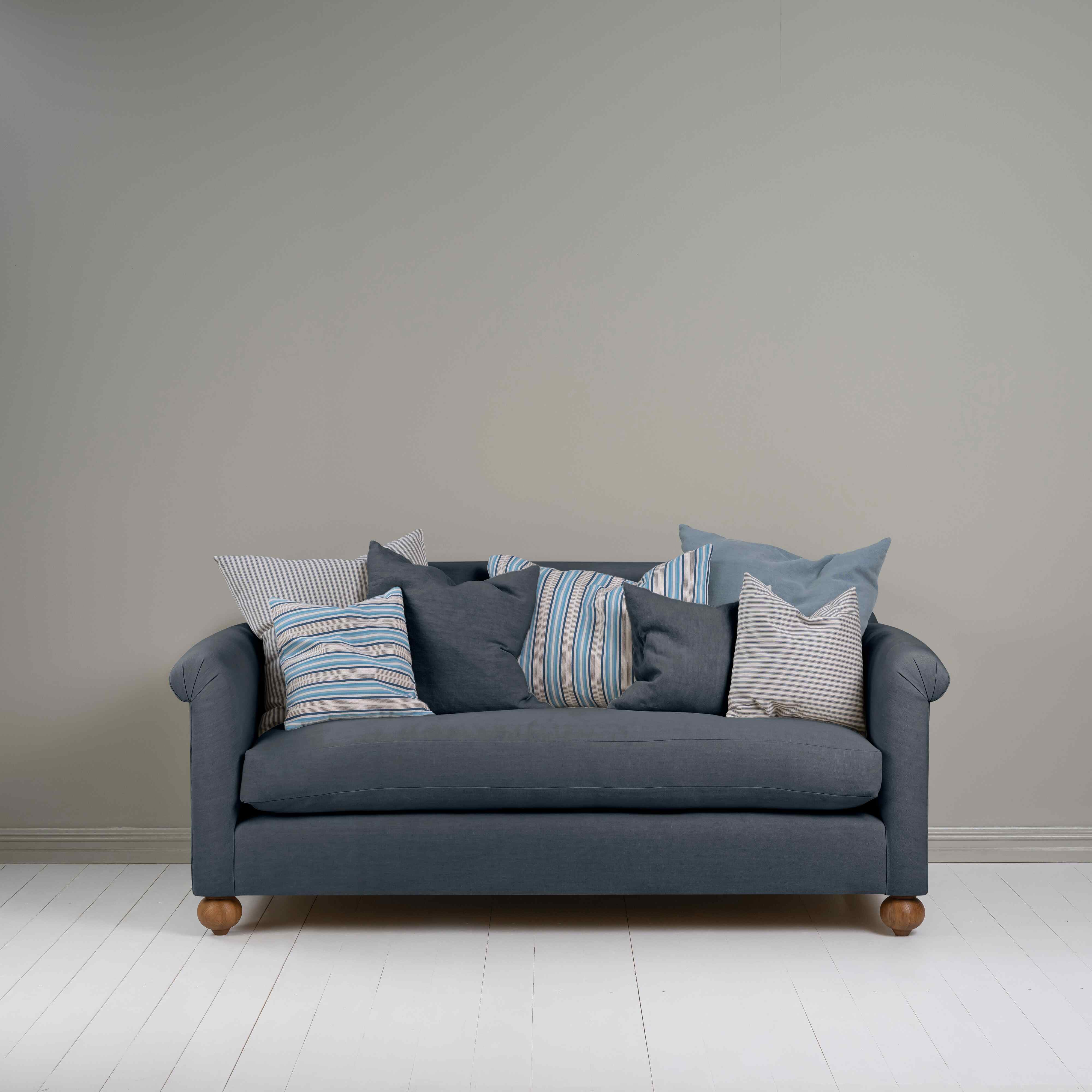 Dolittle 3-Seater Sofa in Laidback Linen Midnight, With Seven NiX Special Cushions - Nicola Harding