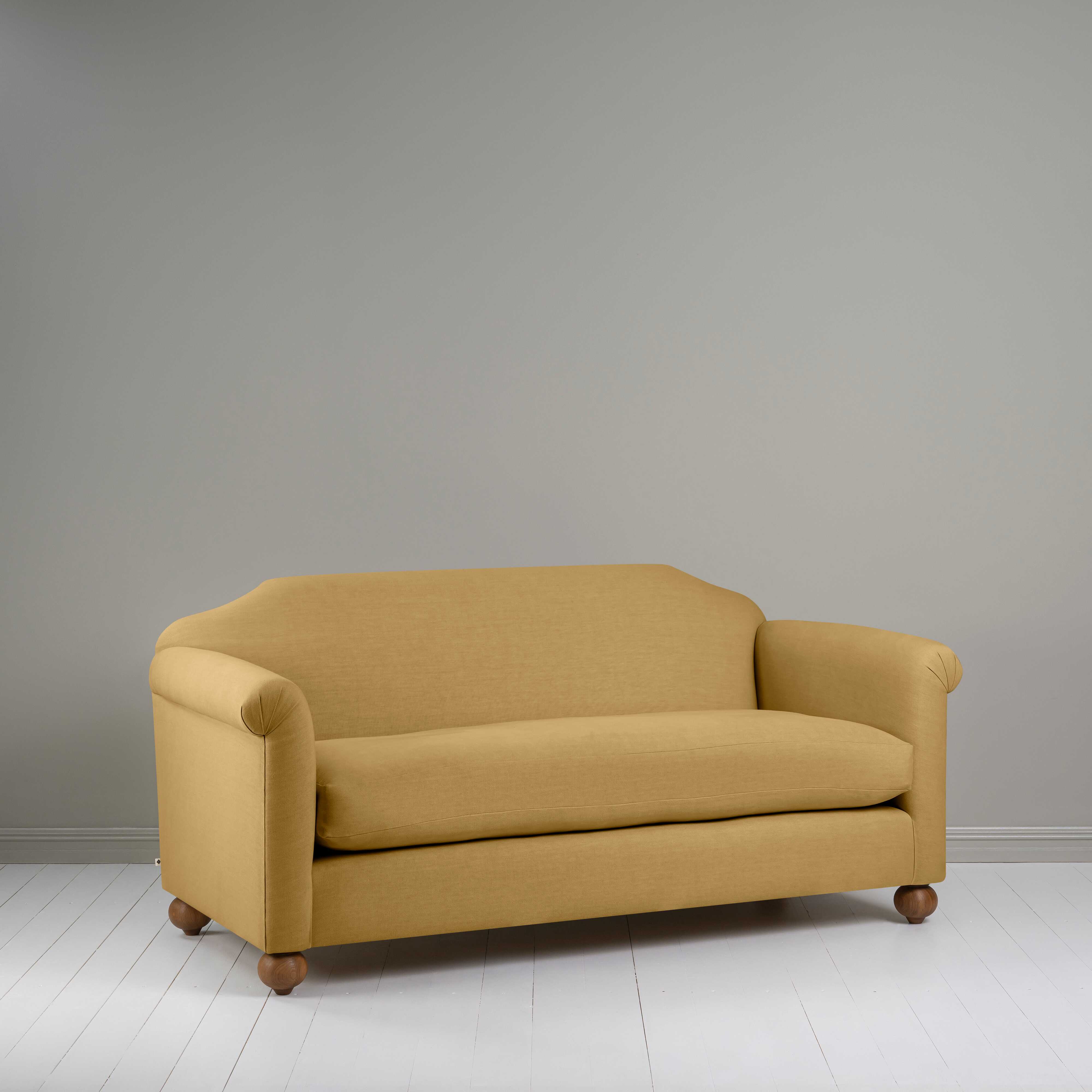 Dolittle 3 Seater Sofa in Laidback Linen Ochre - Nicola Harding