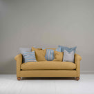 Dolittle 3 Seater Sofa in Laidback Linen Ochre, With 2 Matching and 5 Other NiX Cushions - Nicola Harding