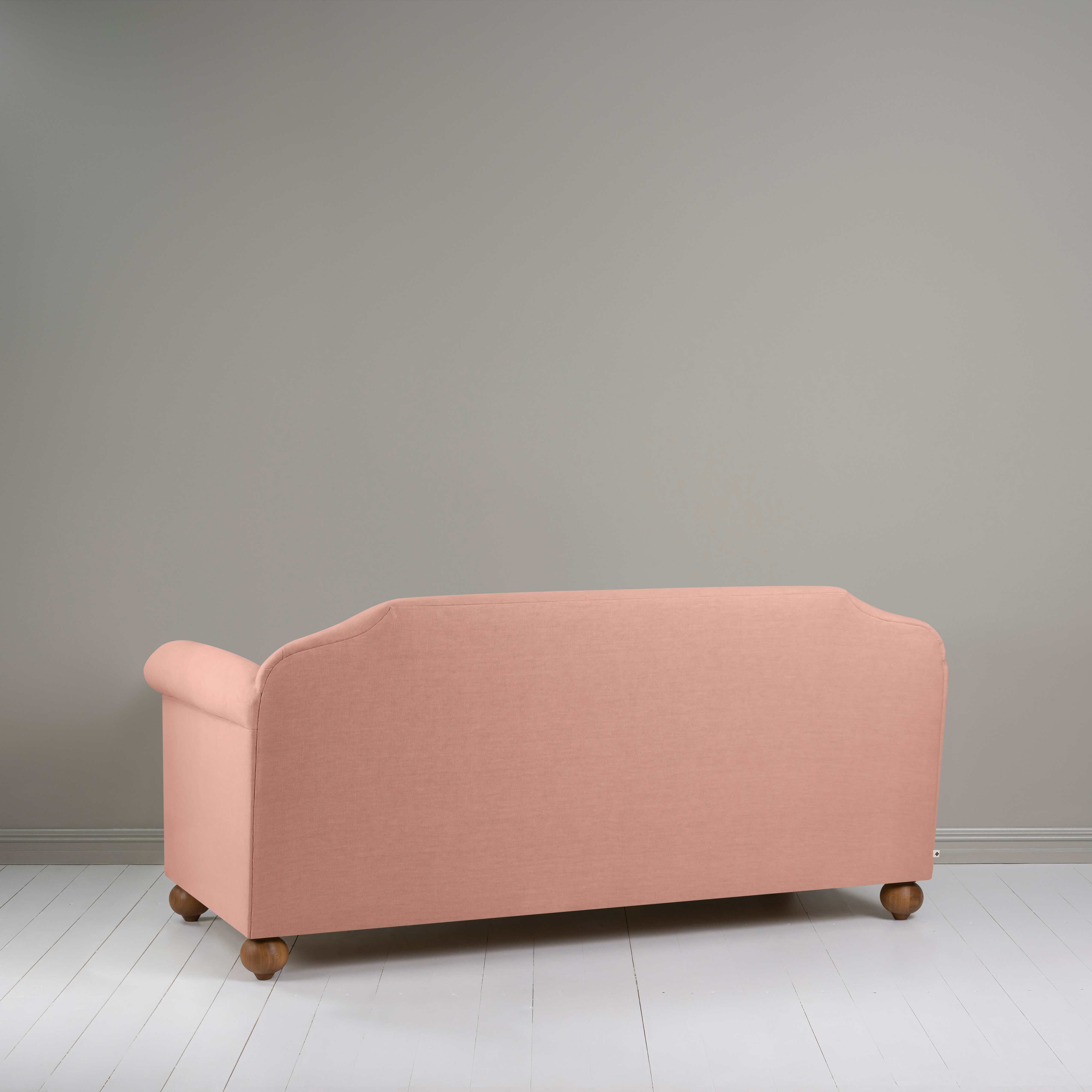 Dolittle 3 Seater Sofa in Laidback Linen Roseberry, Back View - Nicola Harding