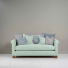 Dolittle 3 Seater Sofa in Laidback Linen Sky, With 2 Matching Cushions and Other NiX Cushions - Nicola Harding