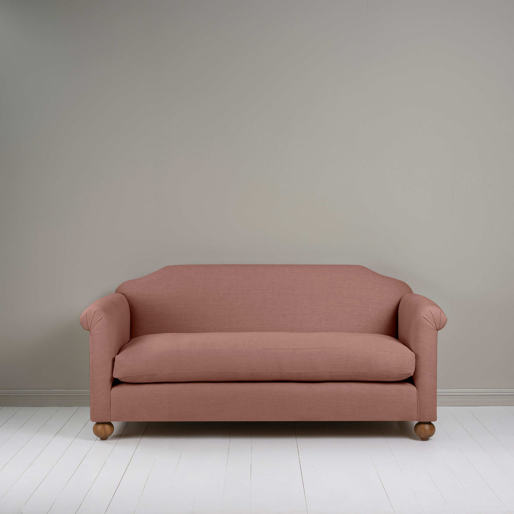 Dolittle 3 Seater Sofa in Laidback Linen Sweet Briar, Front View - Nicola Harding
