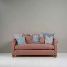 Dolittle 3 Seater Sofa in Laidback Linen Sweet Briar, With 2 Matching And Other NiX Cushions - Nicola Harding