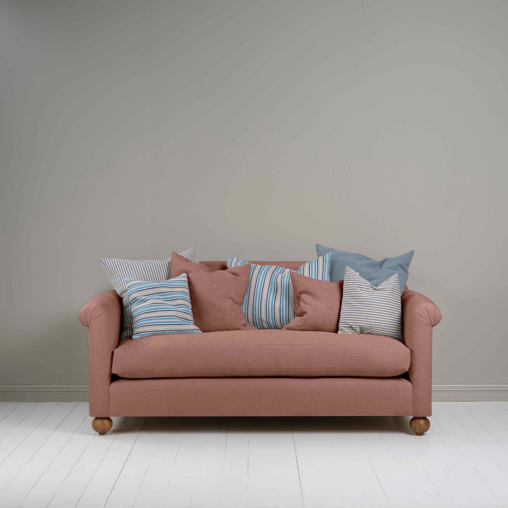 Dolittle 3 Seater Sofa in Laidback Linen Sweet Briar, With 2 Matching And Other NiX Cushions - Nicola Harding