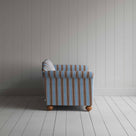 Dolittle 3 Seater Sofa in Regatta Cotton, Blue, Side View - Nicola Harding