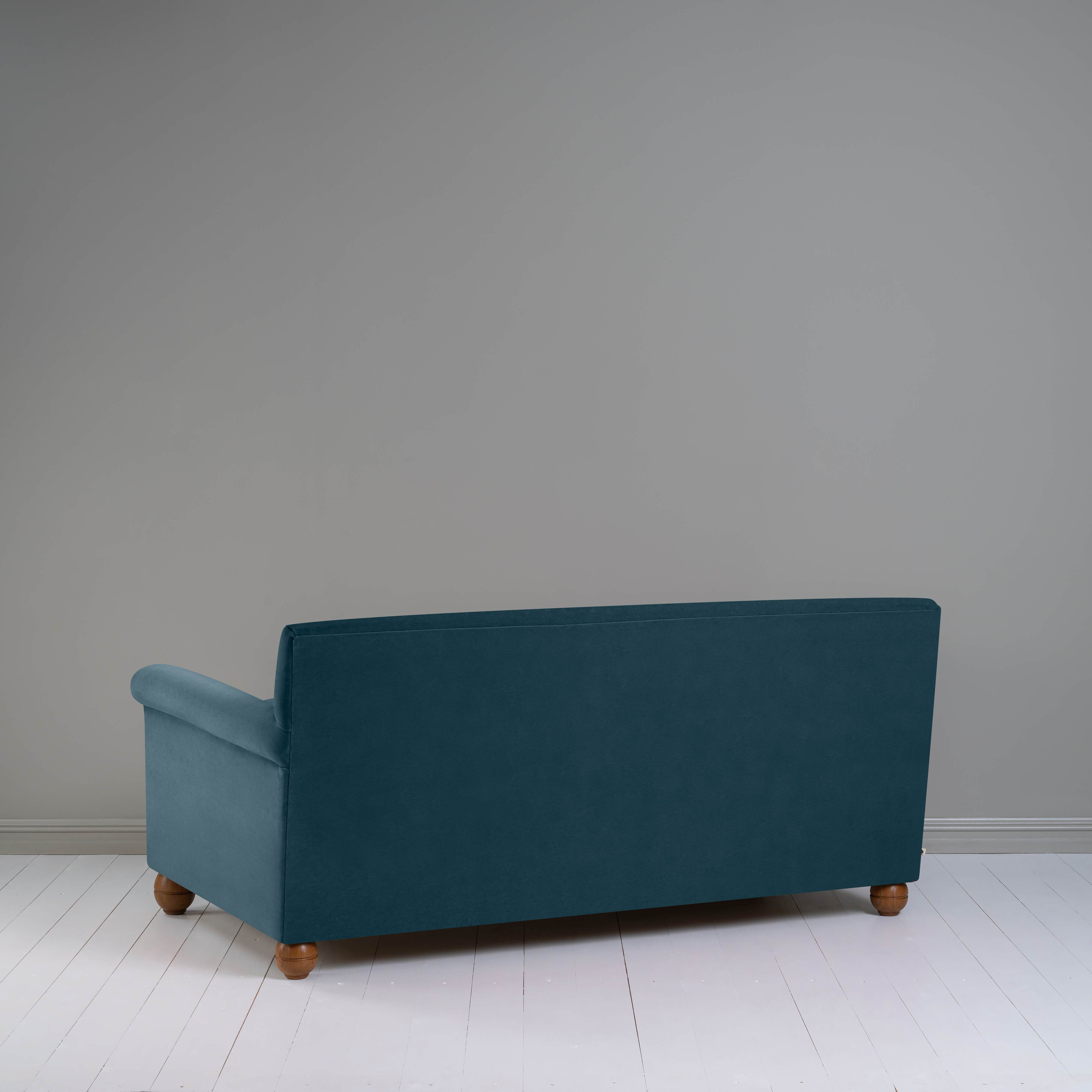Idler 3 Seater Sofa in Intelligent Velvet Aegean - Nicola Harding