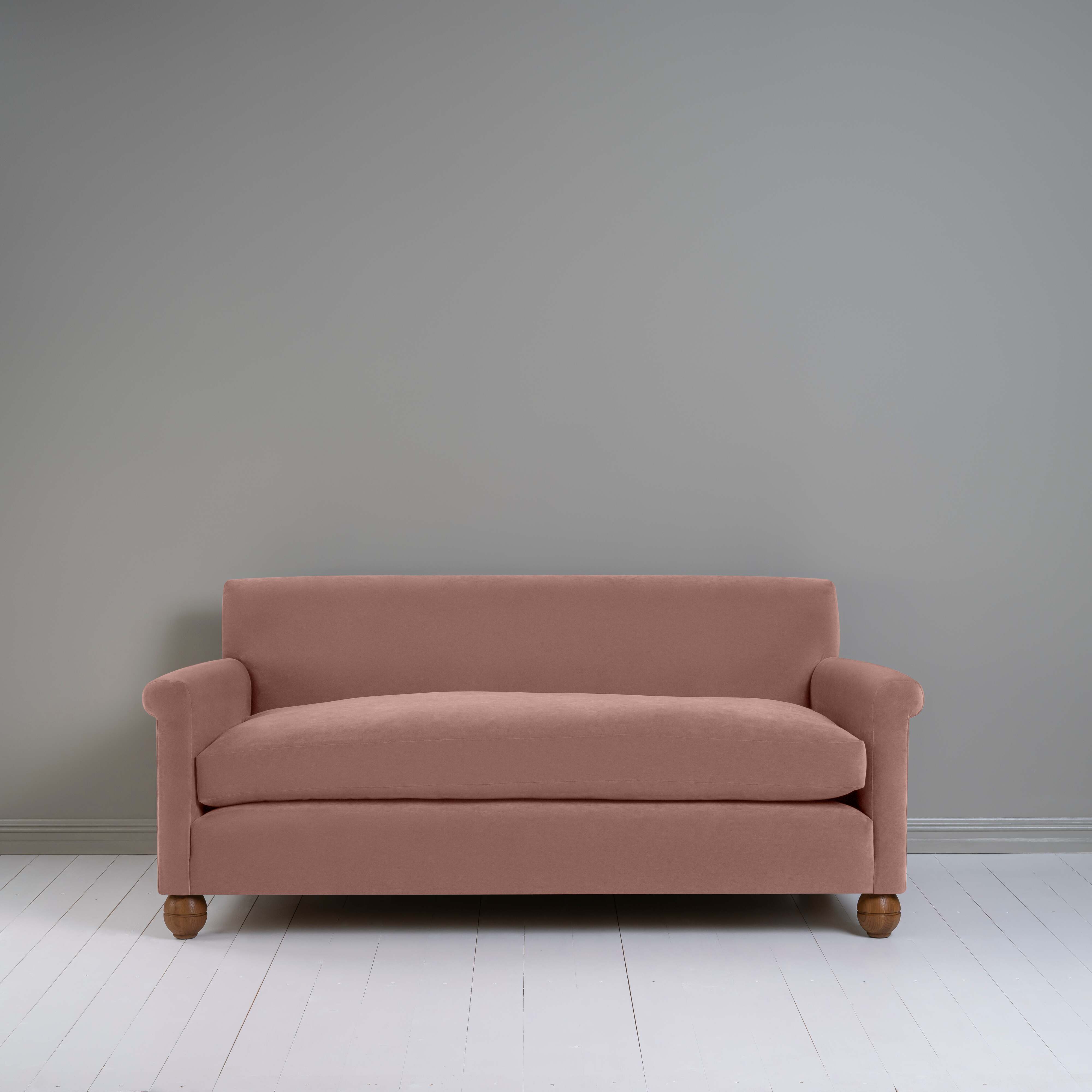 Idler 3 Seater Sofa in Intelligent Velvet Dusky Pink - Nicola Harding