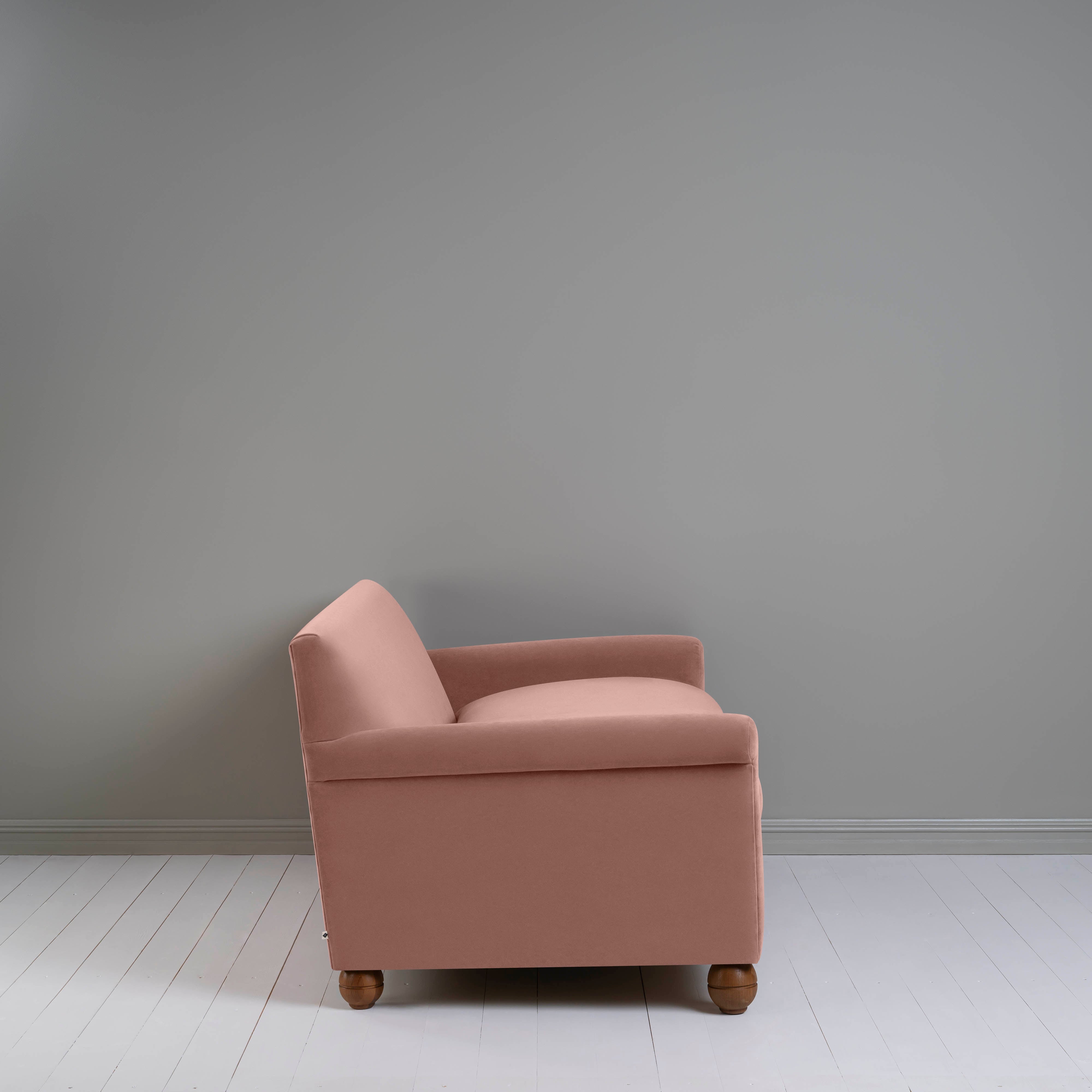 Idler 4 seater sofa in Intelligent Velvet Dusky Pink - Nicola Harding