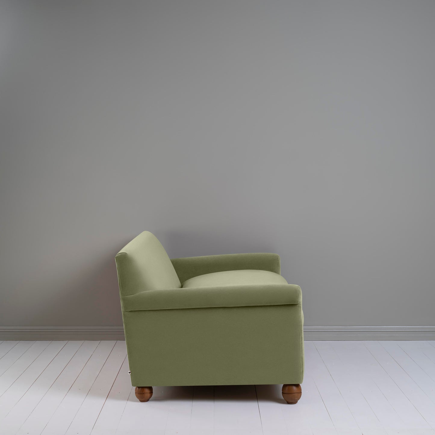 Idler 4 seater sofa in Intelligent Velvet Green Tea