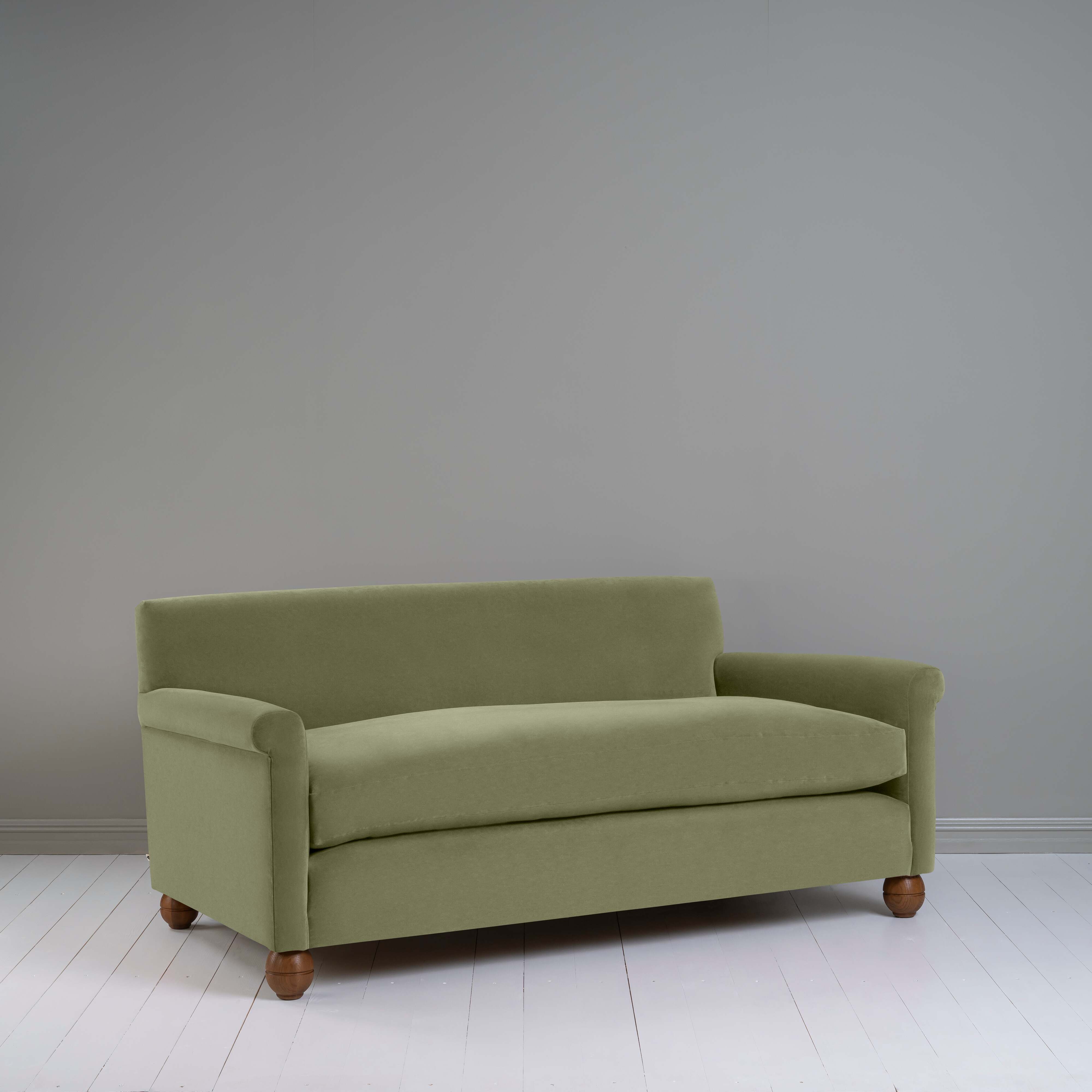 Idler 3 Seater Sofa in Intelligent Velvet Green Tea - Nicola Harding