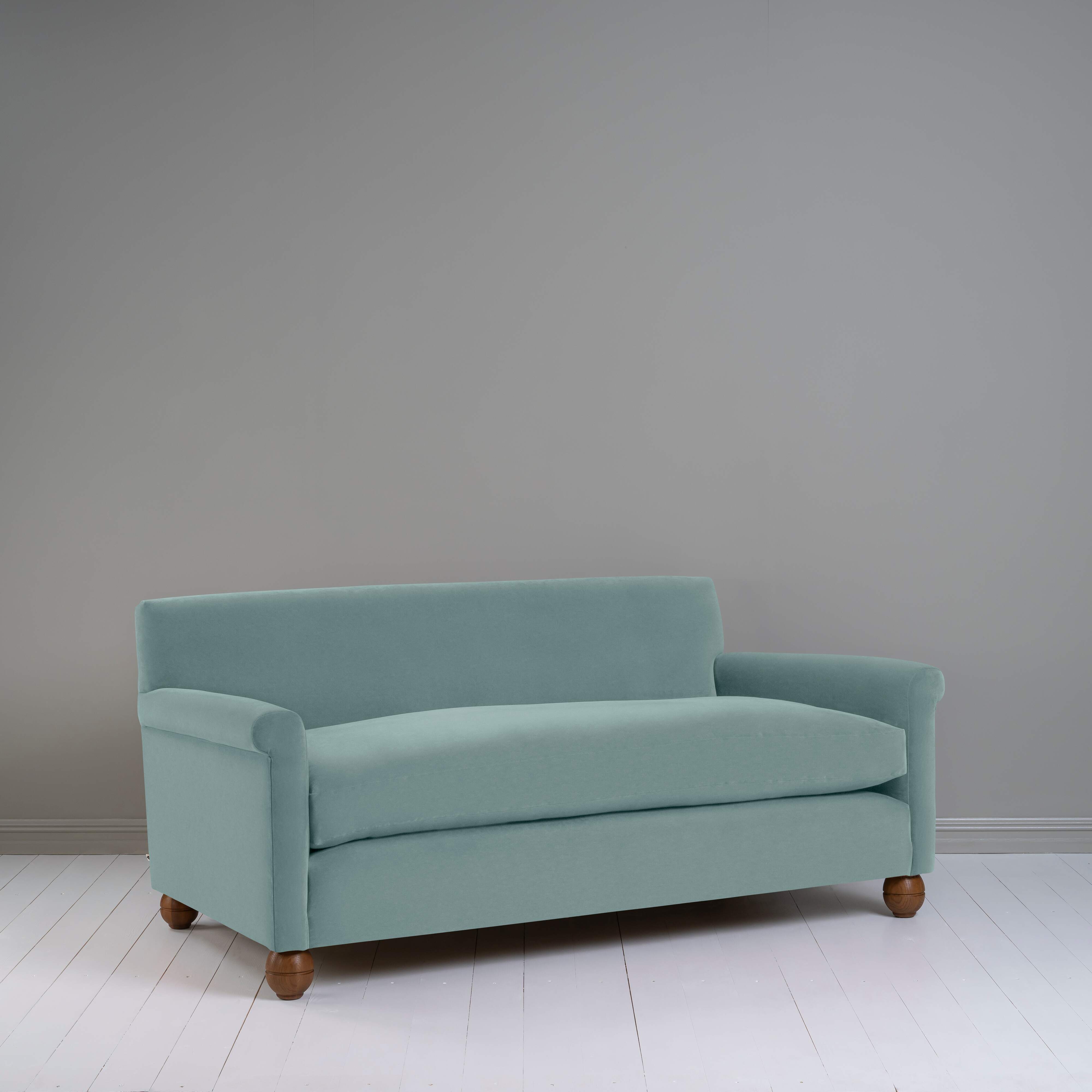 Idler 3 Seater Sofa in Intelligent Velvet Mineral - Nicola Harding