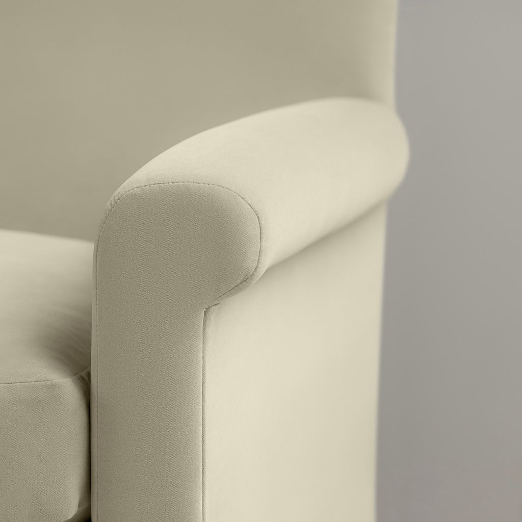 Arm Design Closeup of 3 Seater Sofa in Velvet Moonstone - NiX