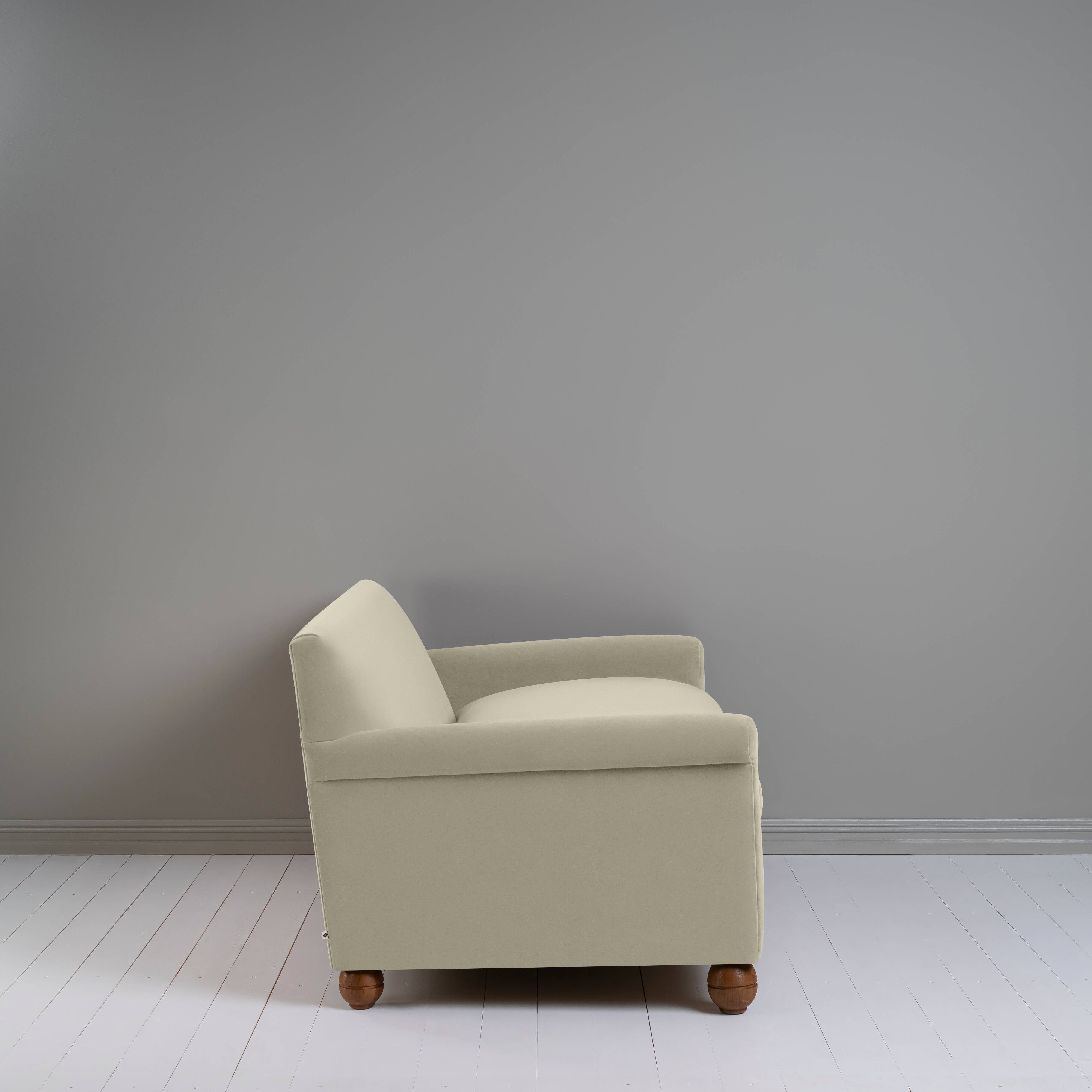 Side View of 3 Seater Sofa in Velvet Moonstone - NiX