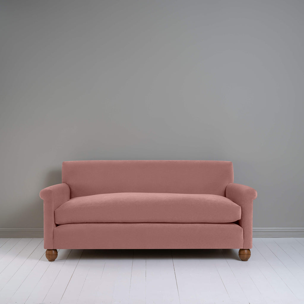 Front View of 3 Seater Sofa in Pink(Rose) Velvet