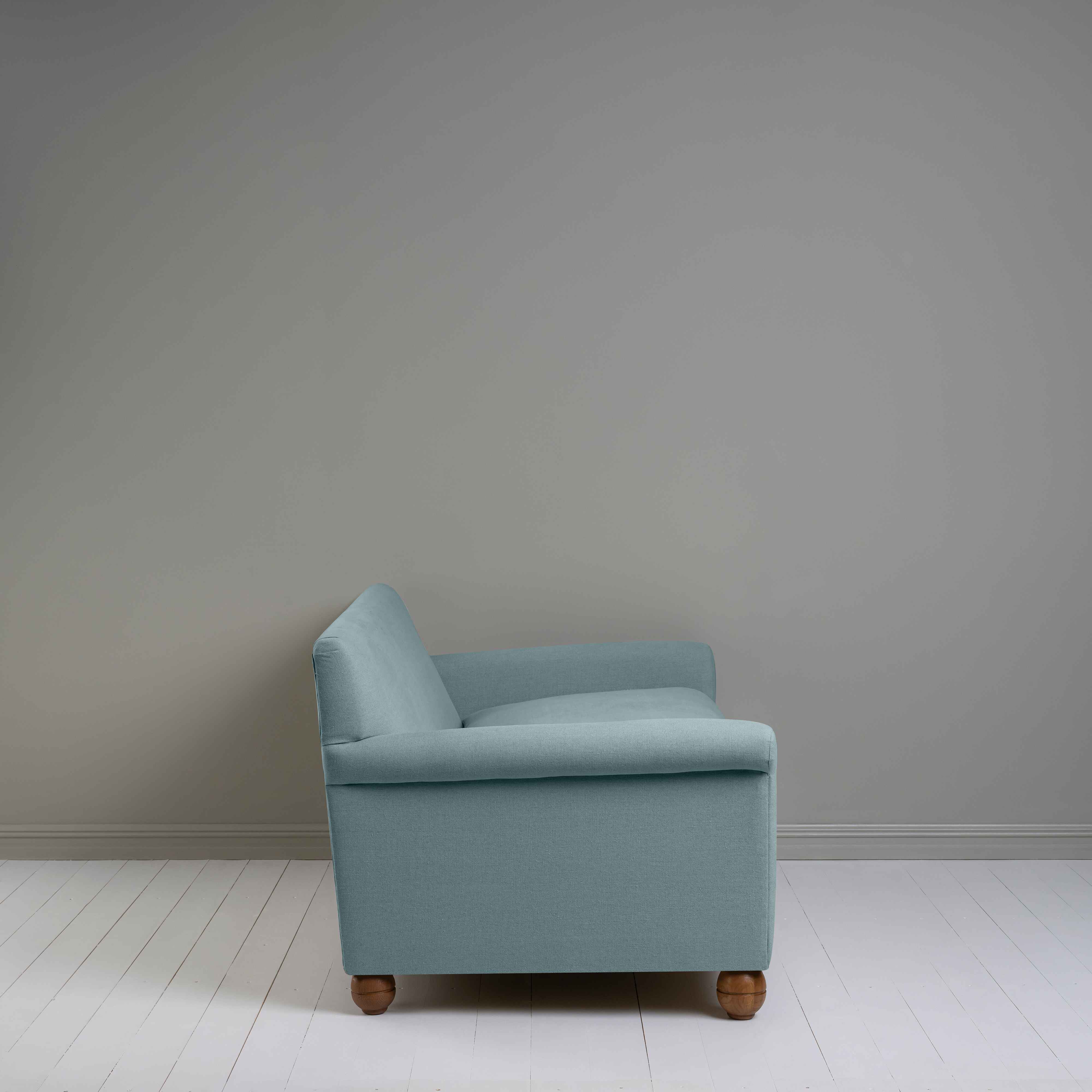Side View of 3 Seater Sofa in Blue(Cerulean) - NiX