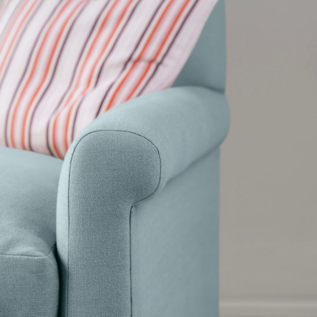 Idler Armchair in Laidback Linen Cerulean - Nicola Harding