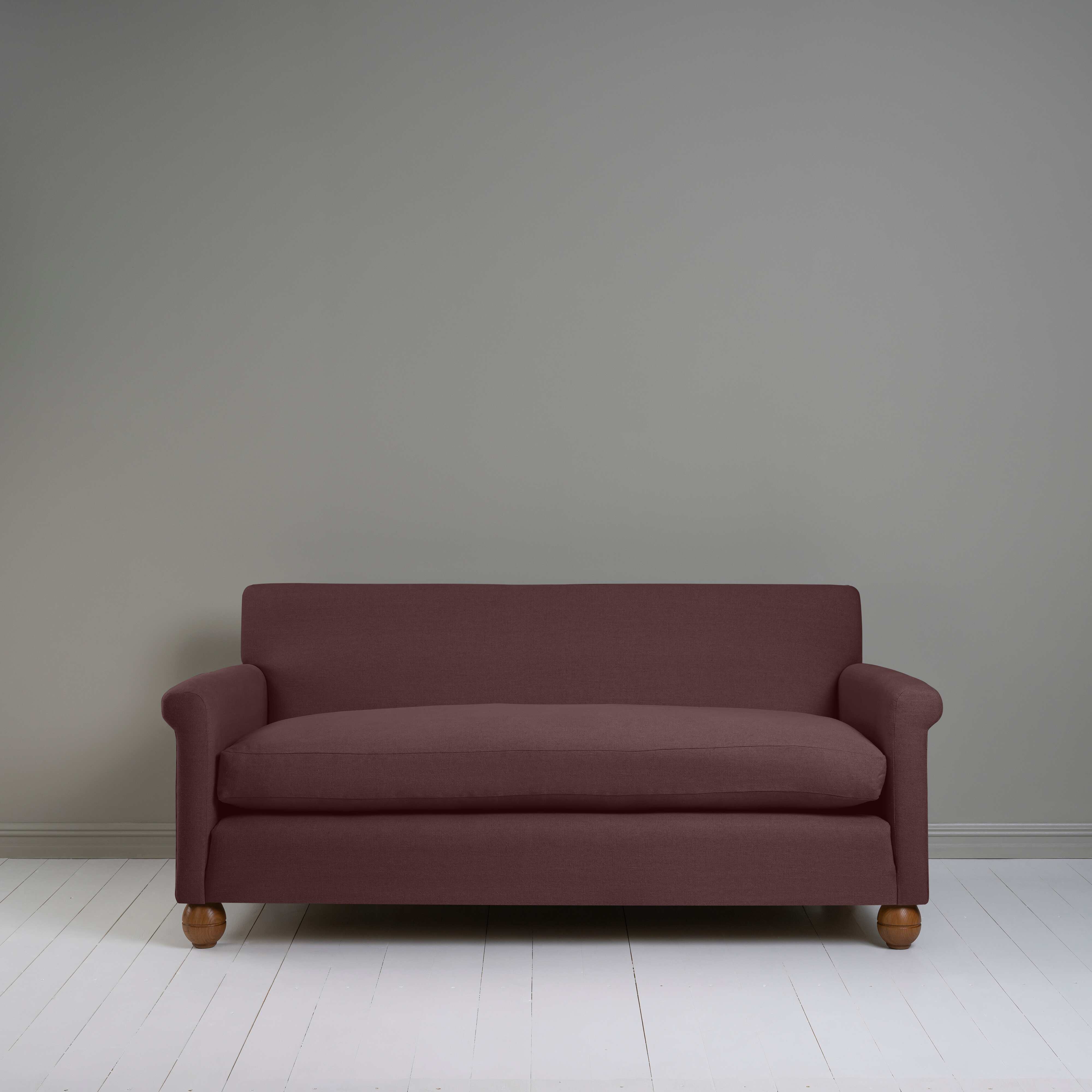 Front View of 3 Seater Sofa in Purple(Damson) Color - NiX