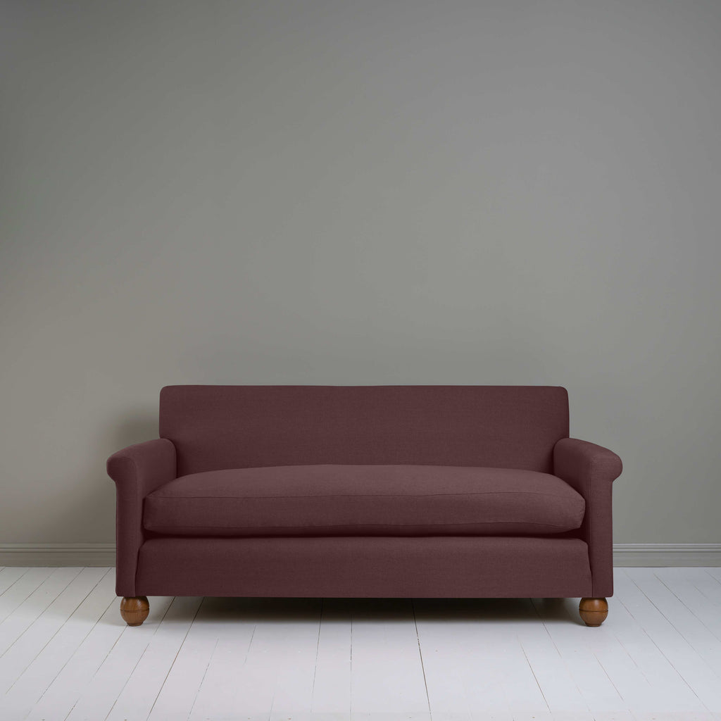 Front View of 3 Seater Sofa in Purple(Damson) Color - NiX