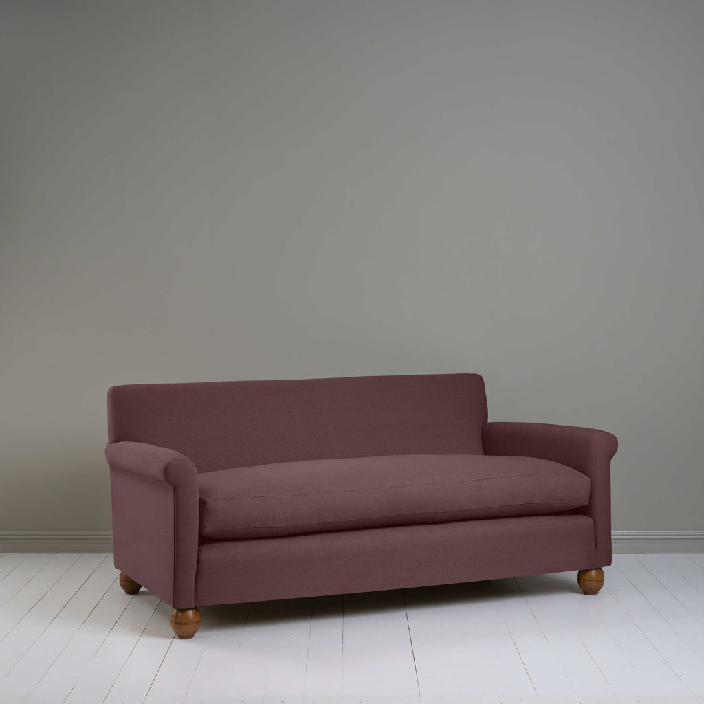 Idler 3 Seater Sofa in Laidback Linen Damson - Nicola Harding