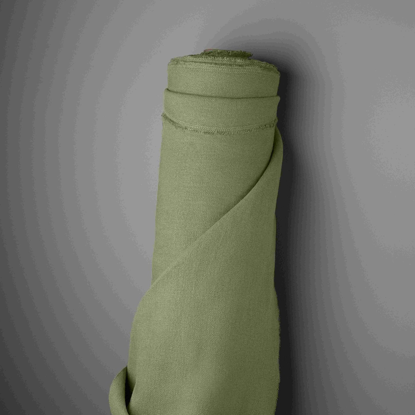 Laidback Linen Moss Green Fabric Roll - Nicola Harding