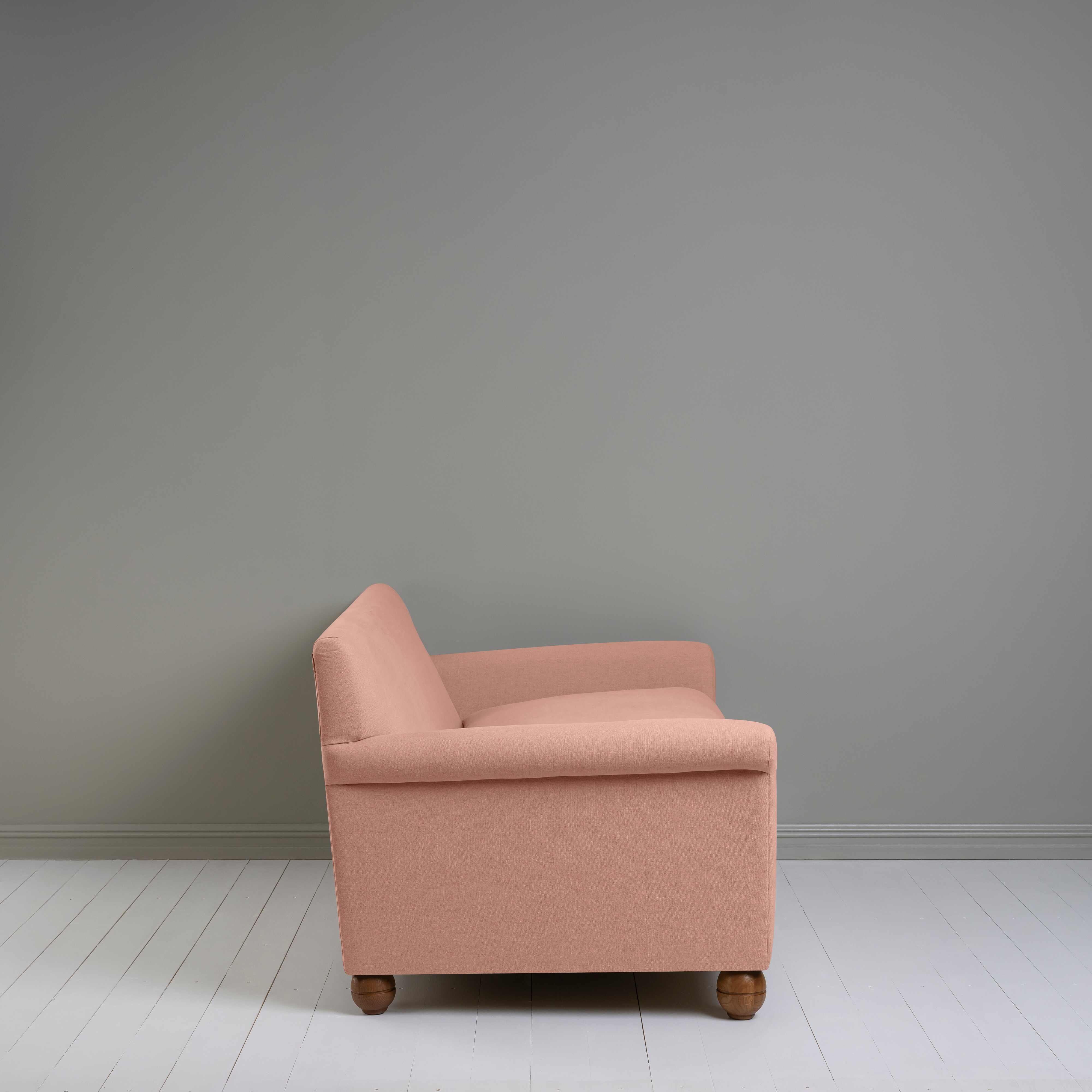 Side View of 3 Seater Sofa in Pink(Roseberry) Color - NiX