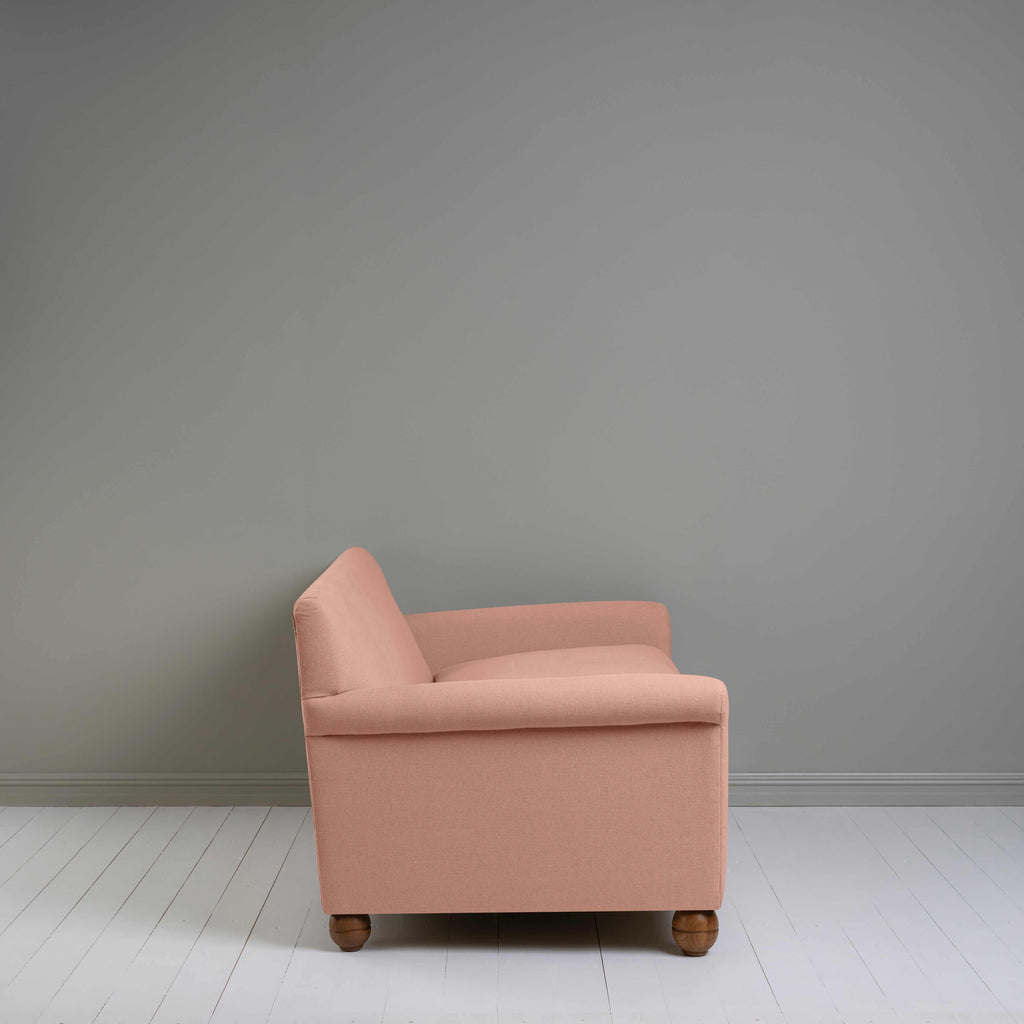 Side View of 3 Seater Sofa in Pink(Roseberry) Color - NiX