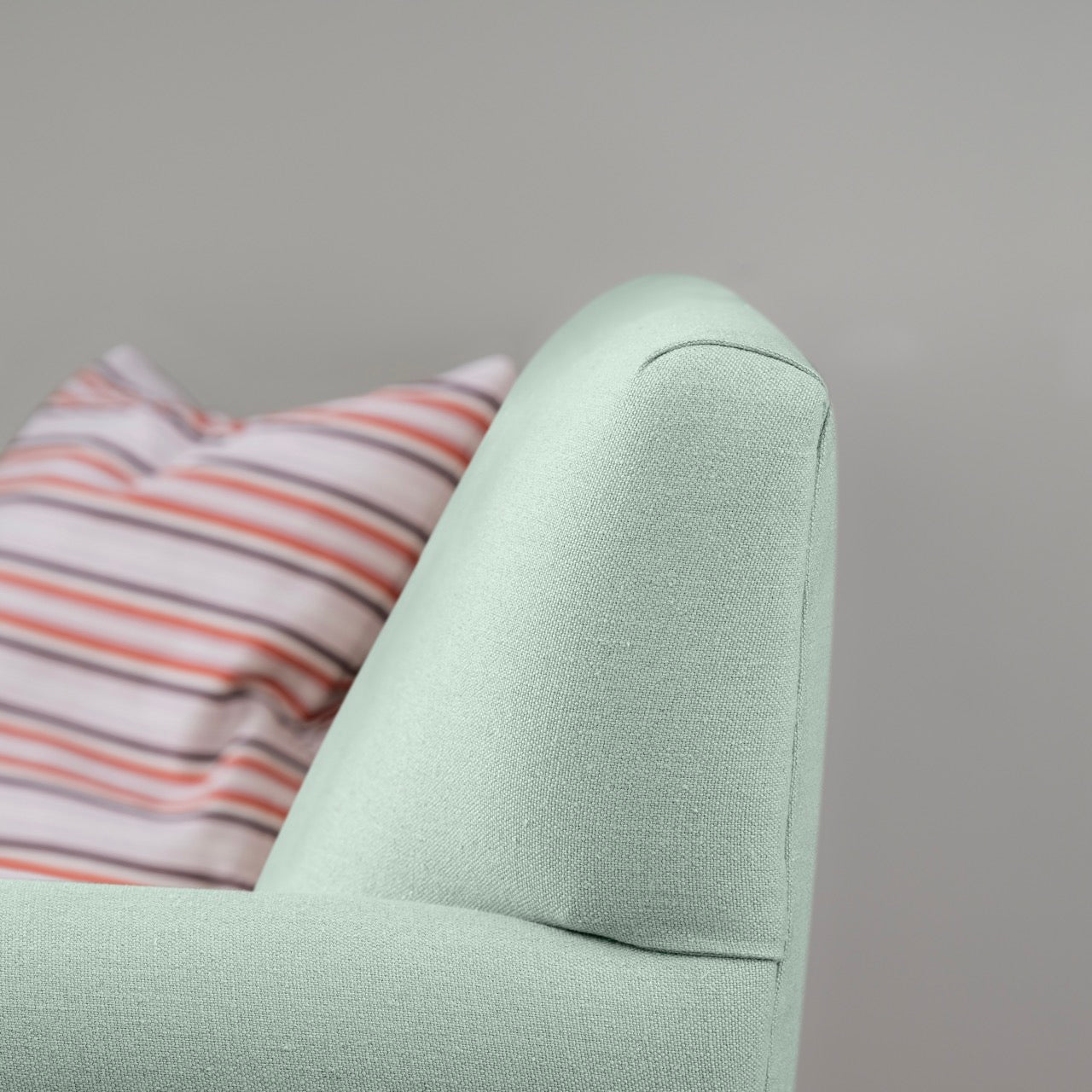 Design Closeup of 3 Seater Sofa in Sky Blue Color - NiX