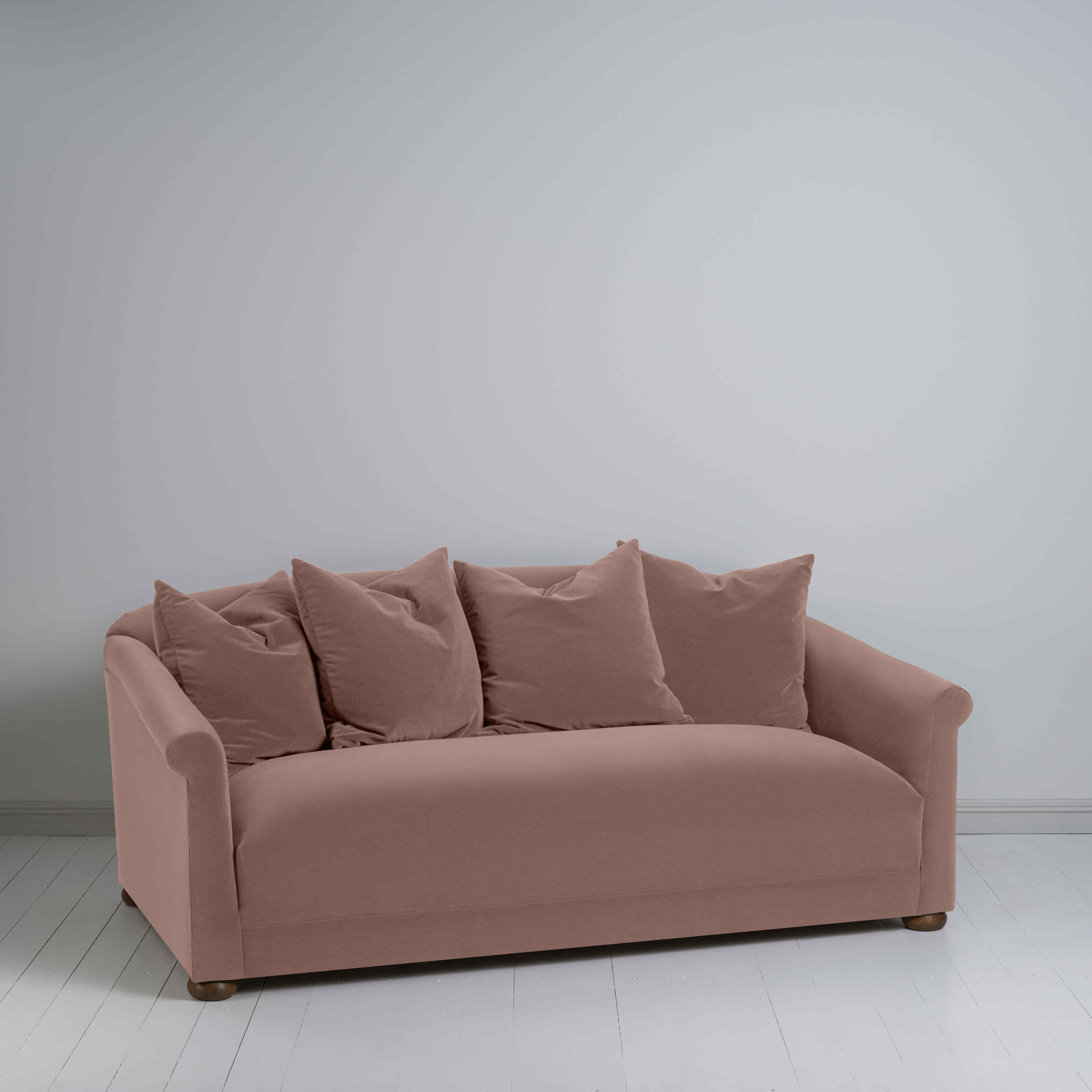  More the Merrier 3 Seater Sofa in Intelligent Velvet Dusky Pink 