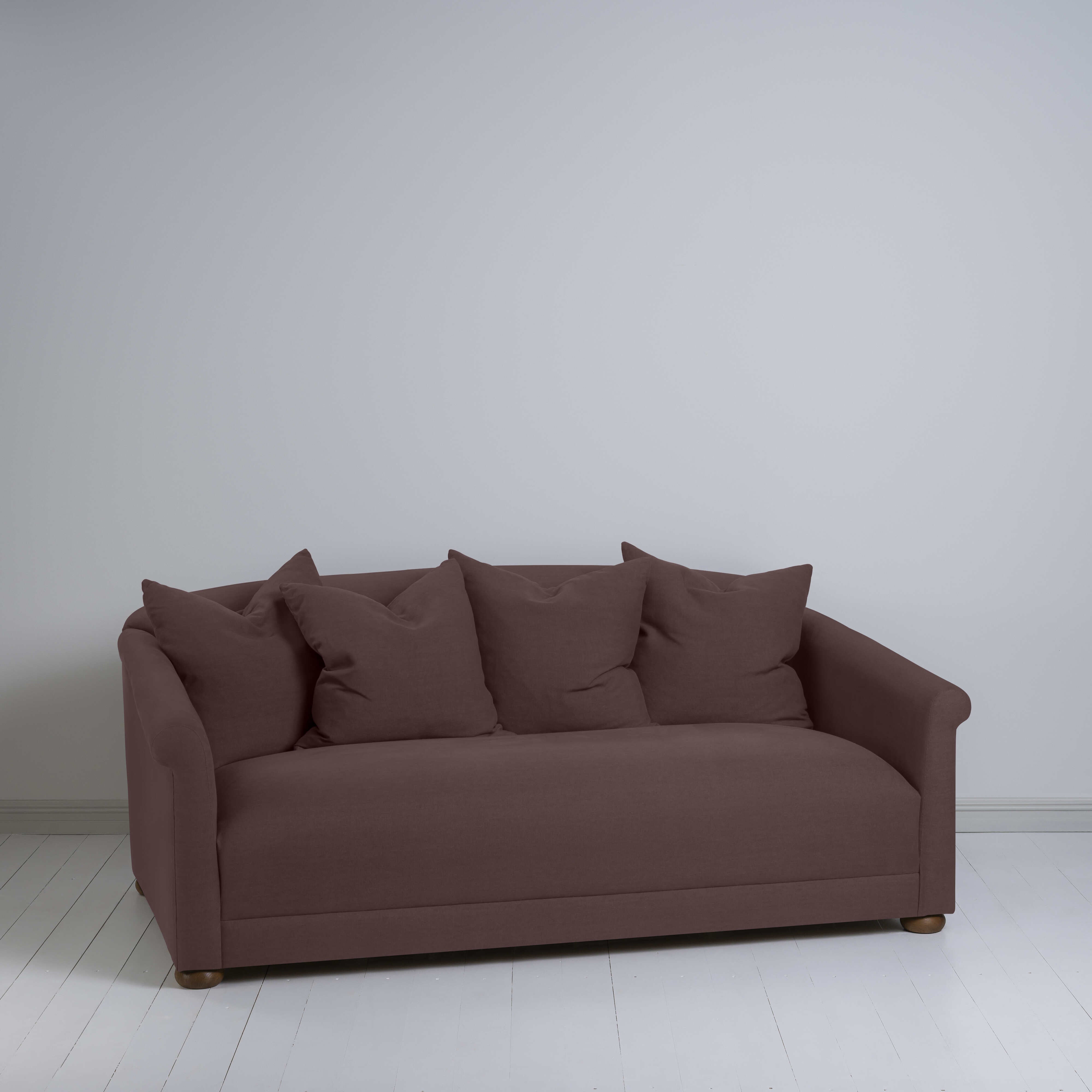  More the Merrier 3 Seater Sofa in Laidback Linen Damson 