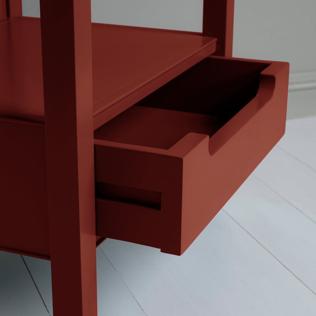 Slumber Bedside Table, Berry Red