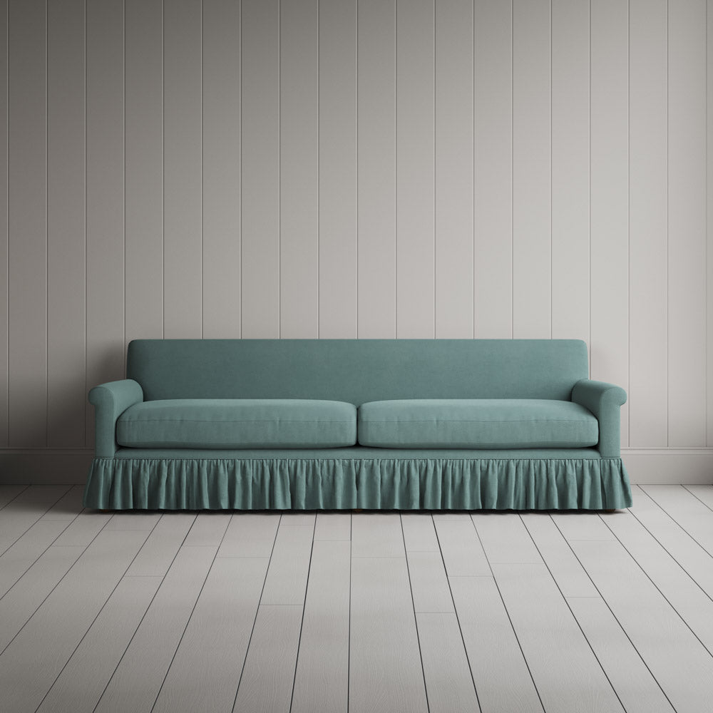 Curtain Call 4 Seater Sofa in Laidback Linen Cerulean
