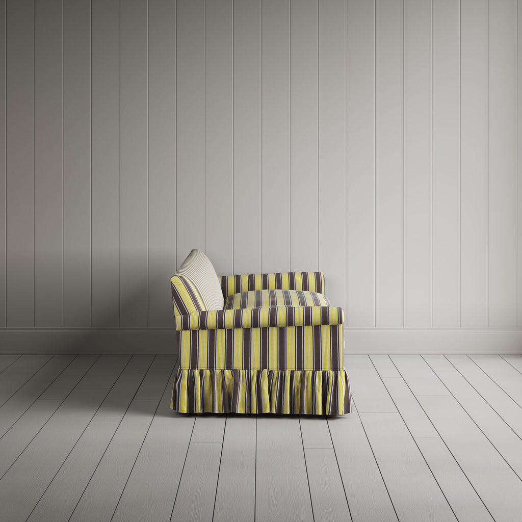 Side View of Curtain Call 4 Seater Sofa in Regatta Cotton, Custard