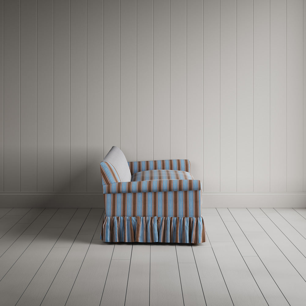 Curtain Call 4 Seater Sofa in Regatta Cotton, Blue
