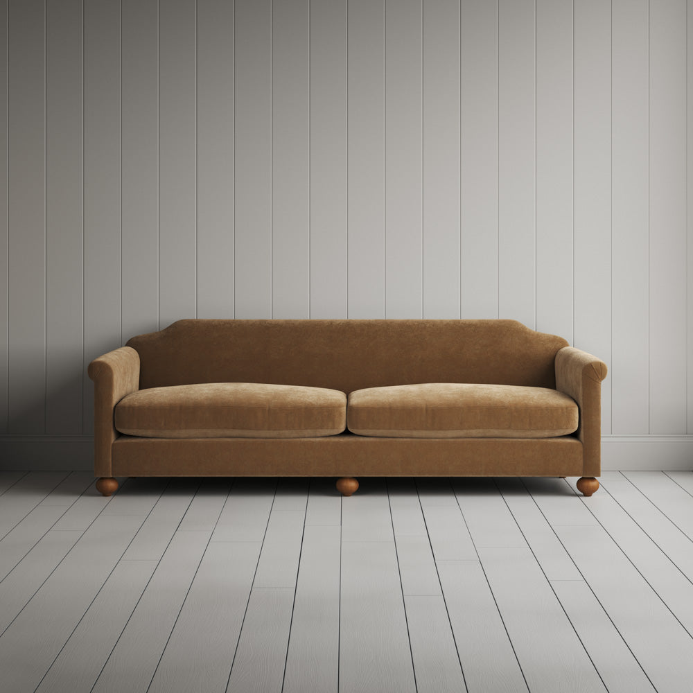 Front View of Large 4 seater sofa in Classic Corduroy Stone Beige