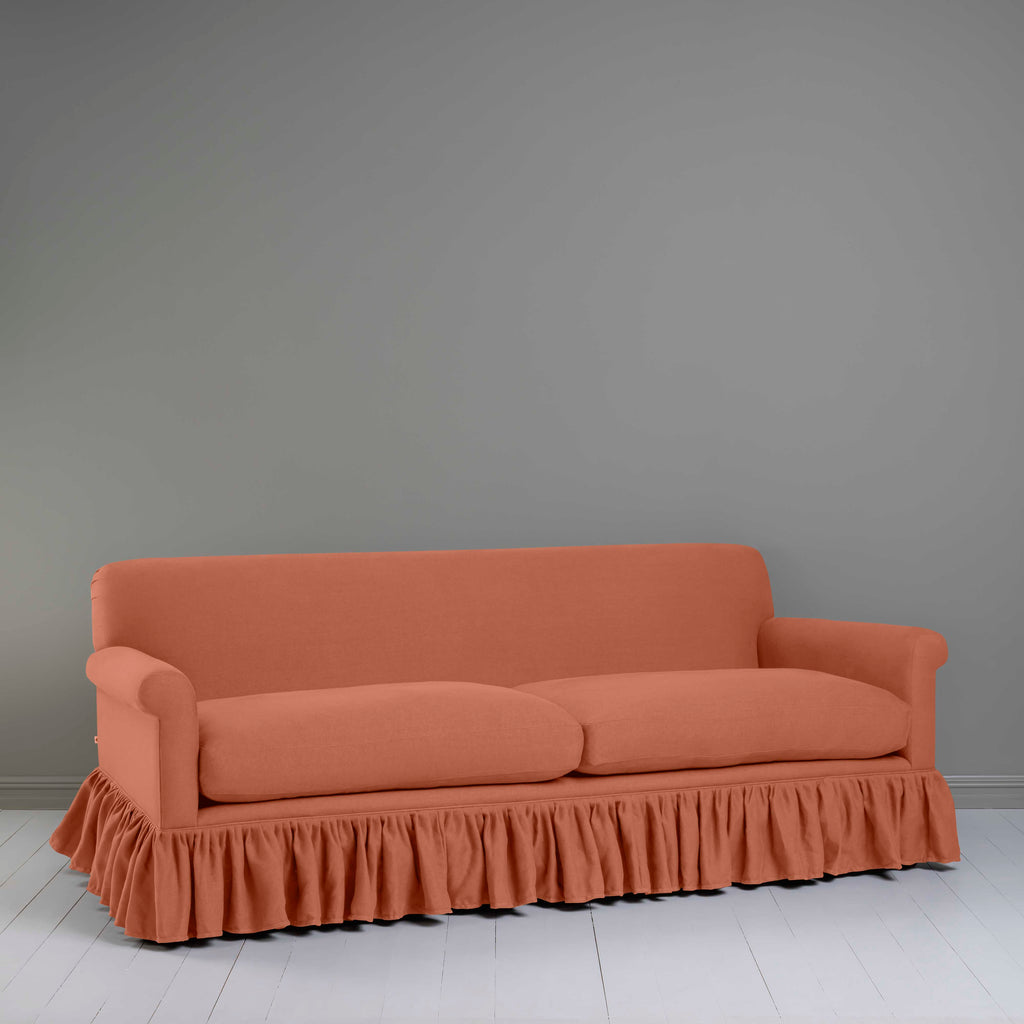  Curtain Call 4 Seater Sofa in Laidback Linen Cayenne 