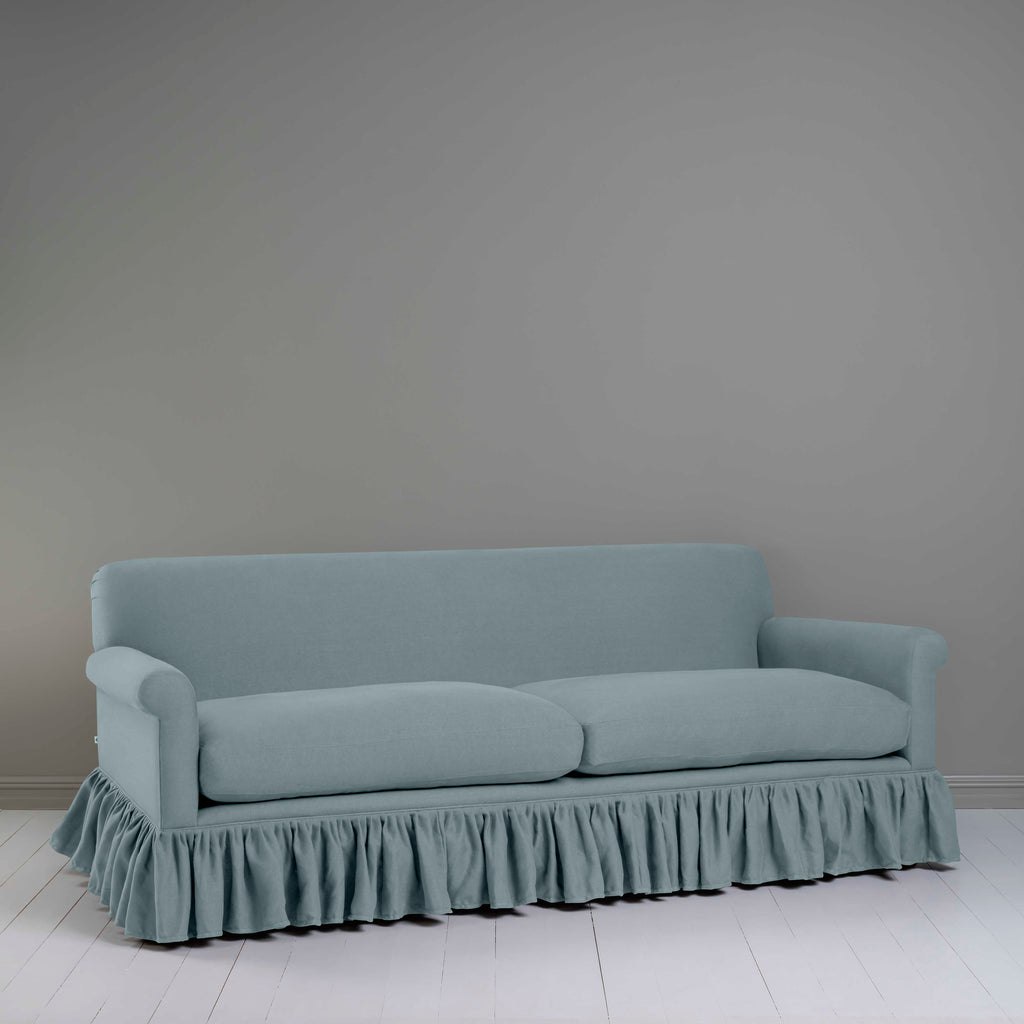  Curtain Call 4 Seater Sofa in Laidback Linen Cerulean 