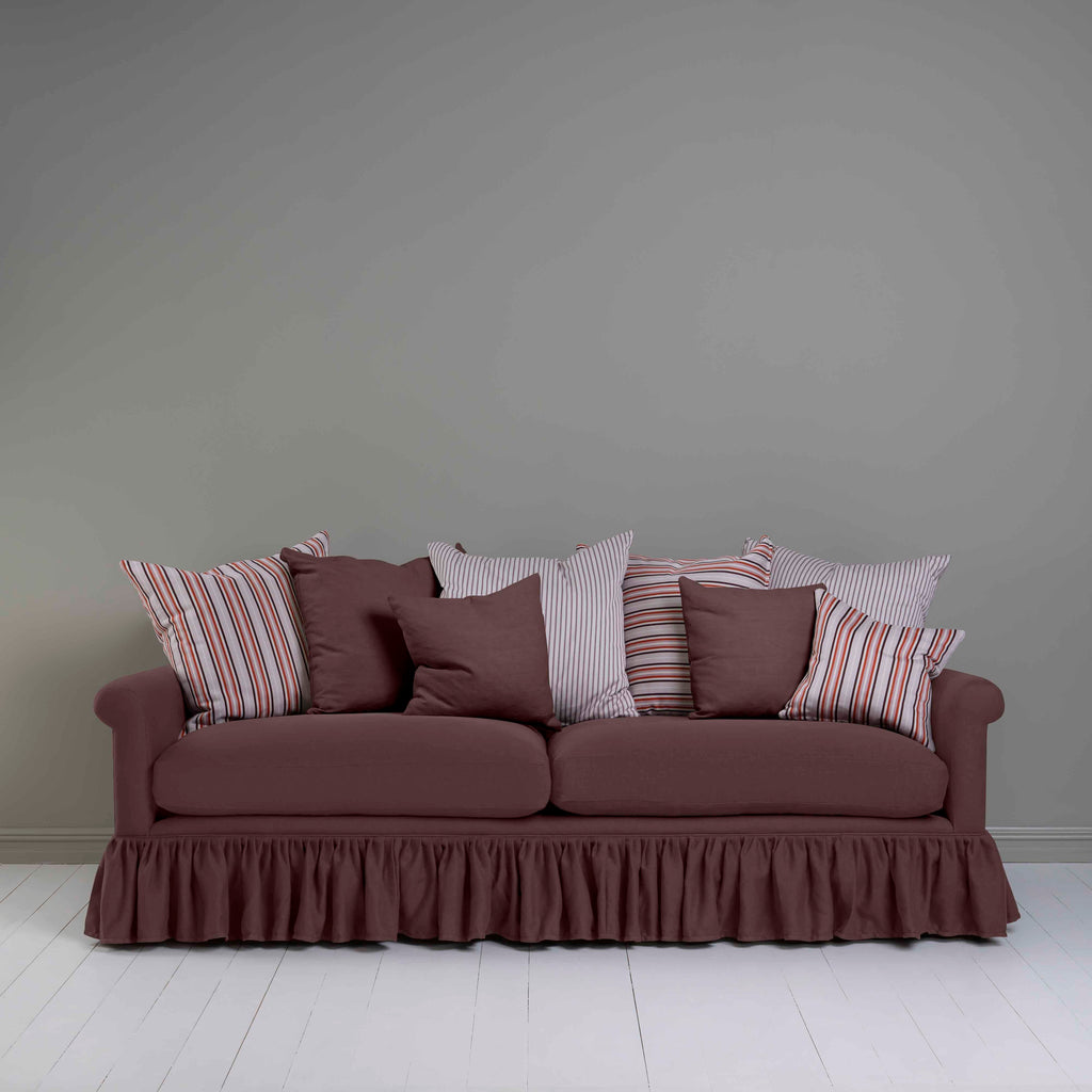  Curtain Call 4 seater sofa in Laidback Linen Damson 