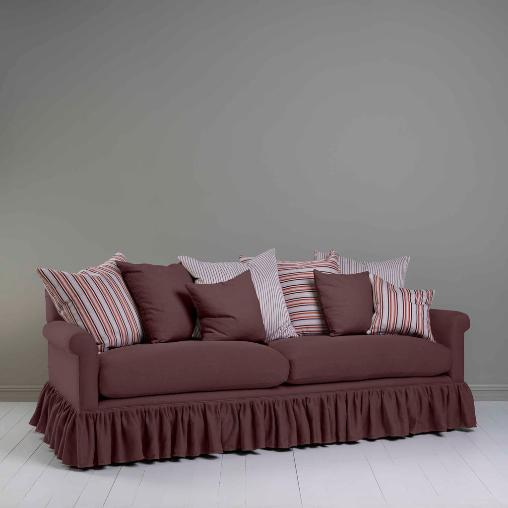 4 seater sofa in (Purple)Damson With Multiple Cushions - By NiX