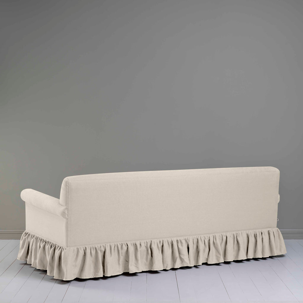 Curtain Call 4 Seater Sofa in Laidback Linen Dove, Back View - Nicola Harding
