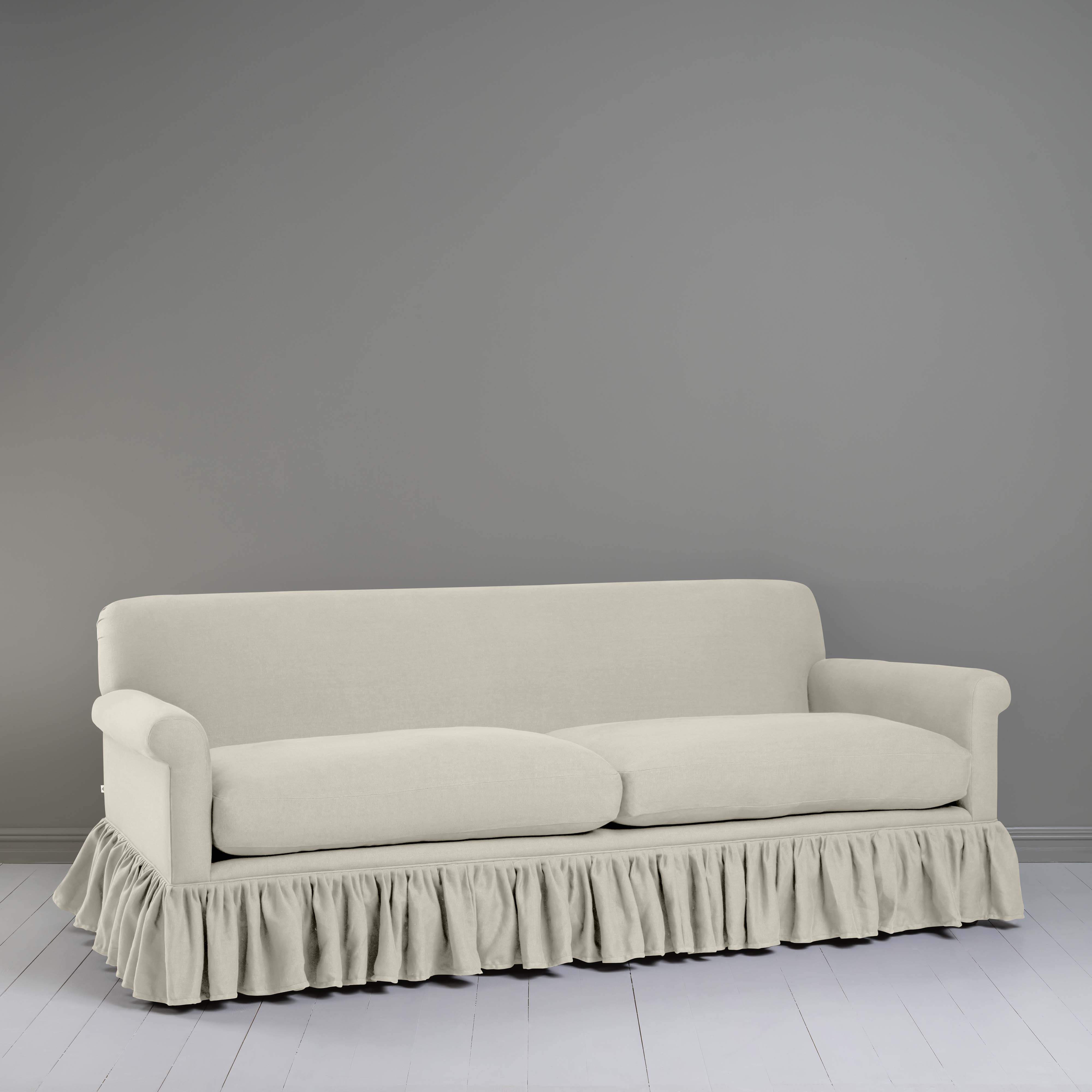 Curtain Call 4 Seater Sofa in Laidback Linen Dove - Nicola Harding