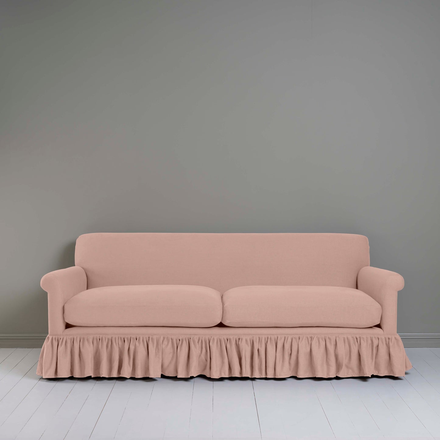 Curtain Call 4 Seater Sofa in Laidback Linen Dusky Pink