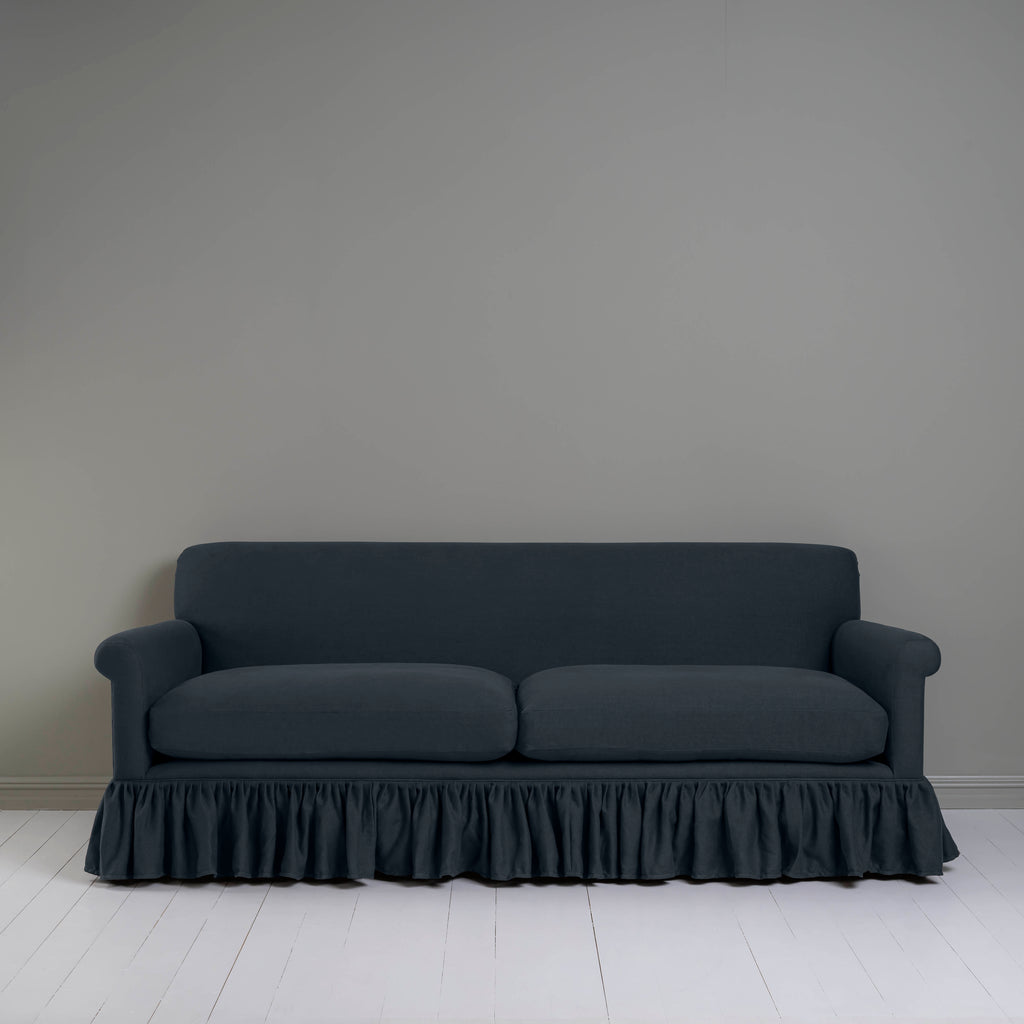  Curtain Call 4 Seater Sofa in Laidback Linen Midnight 