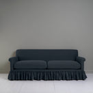 Curtain Call 4 Seater Sofa in Laidback Linen Midnight, Front View - Nicola Harding