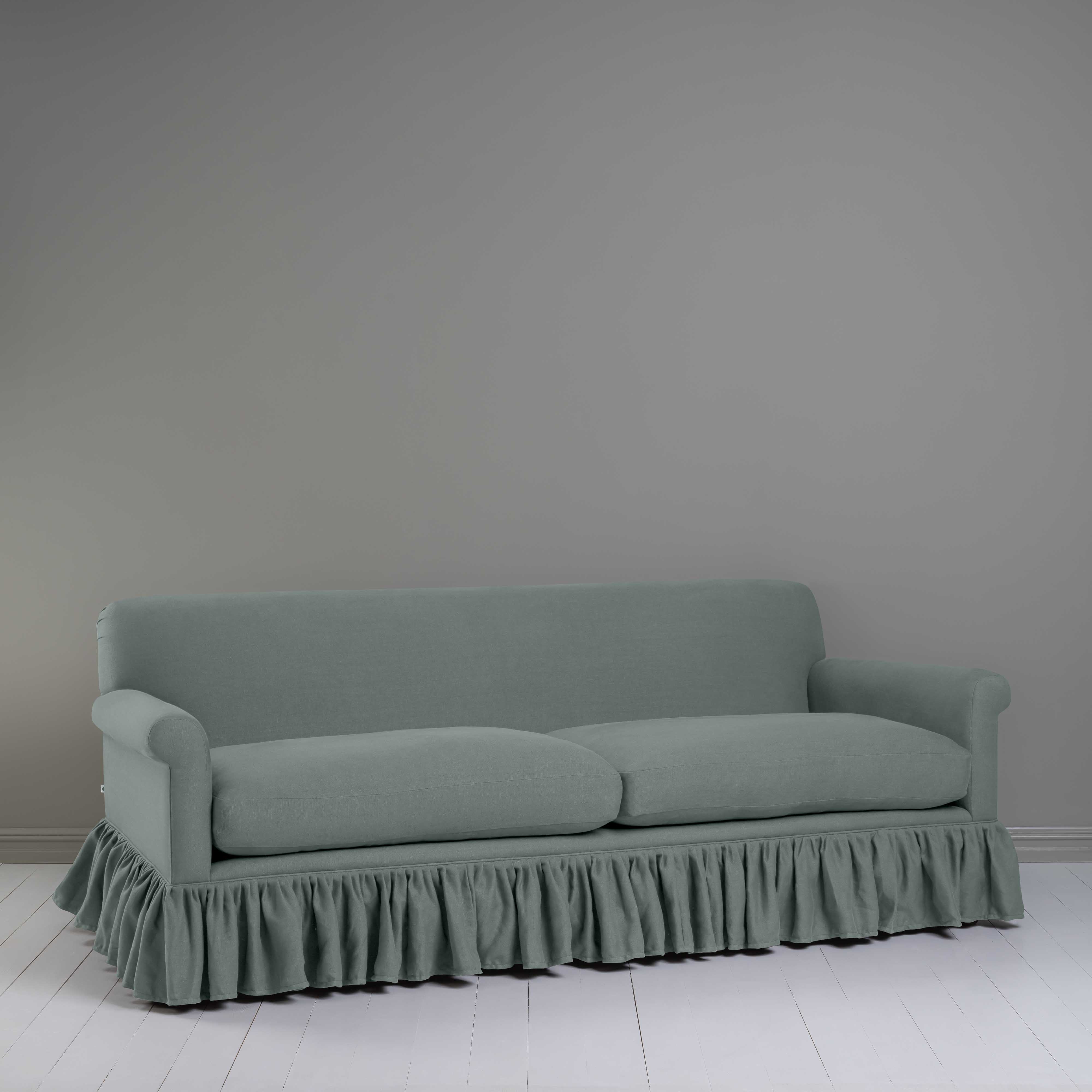 Curtain Call 4 Seater Sofa in Laidback Linen Mineral - Nicola Harding