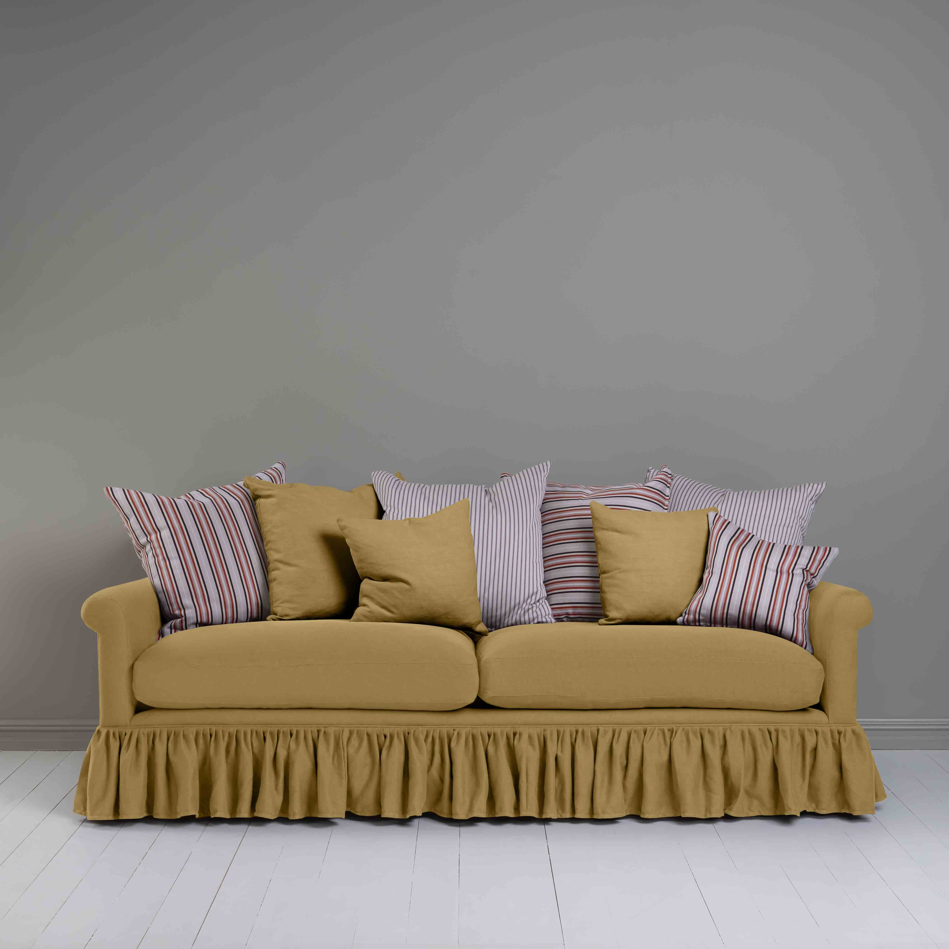  Curtain Call 4 Seater Sofa in Laidback Linen Ochre 